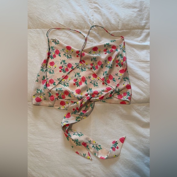 Zara satin cropped open back top - Picture 5 of 5